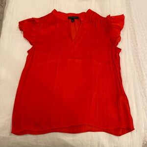 Banana Republic Satin Ruffle-Sleeve Blouse